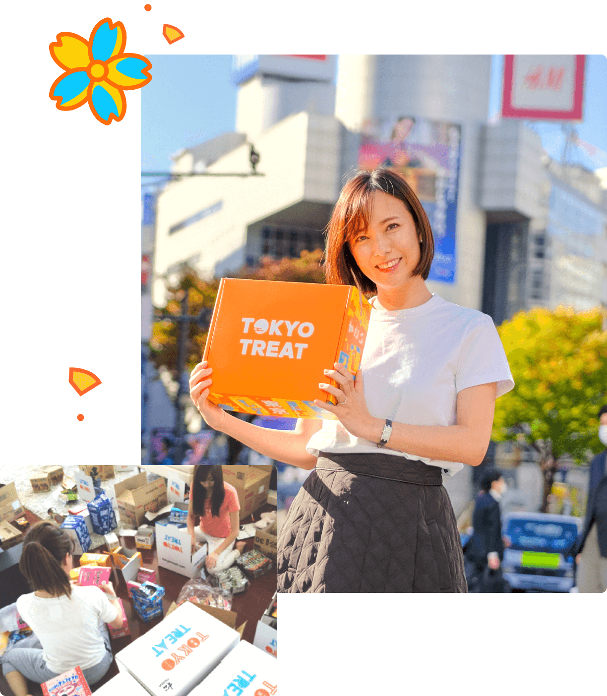 Ayumi holding a TokyoTreat box